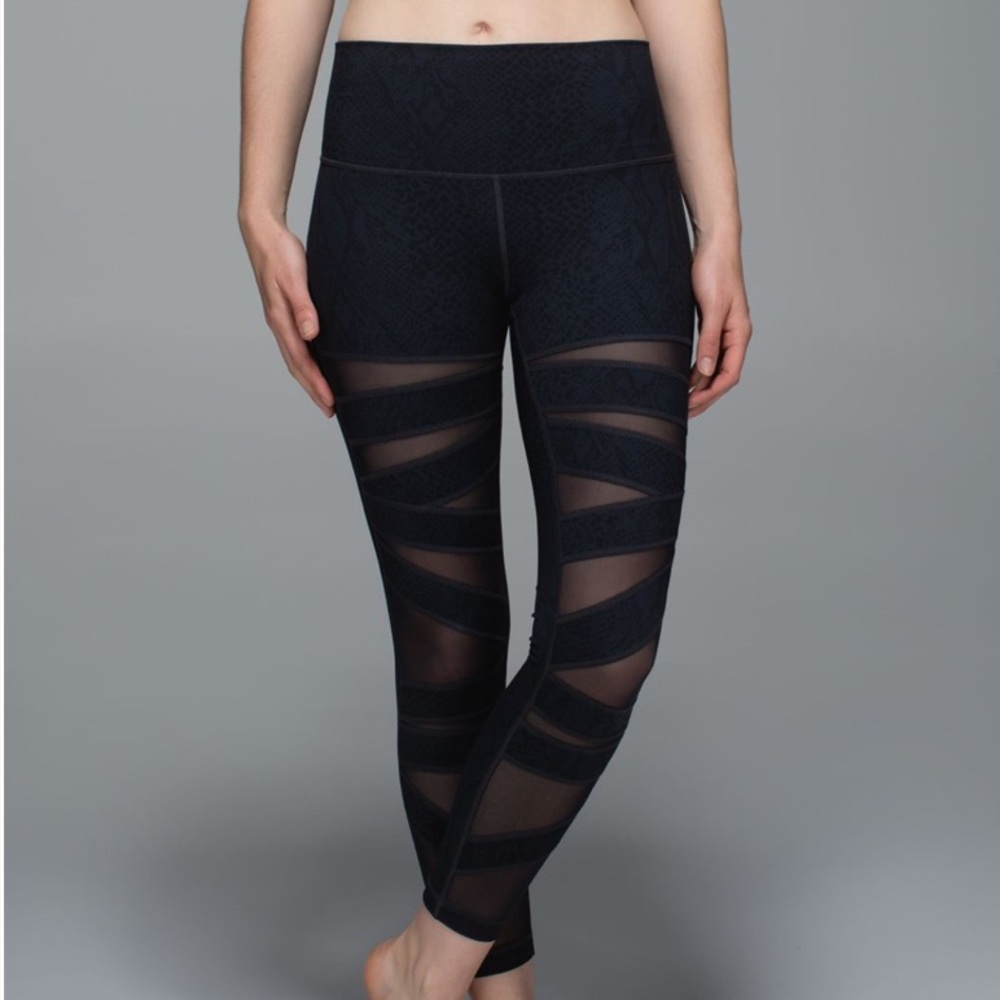 Lululemon Desert Snake Deep Coal High Times Legging *Tech Mesh